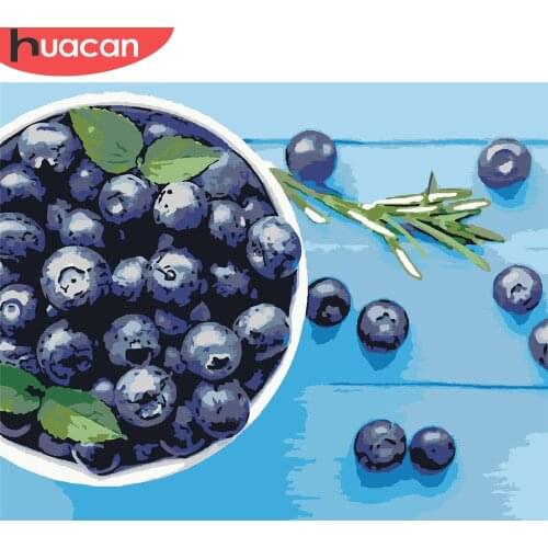HUACAN Painting By Number Fruit Drawing On Canvas HandPainted Art Gift DIY Pictures By Number Still Life Kits Home Decor