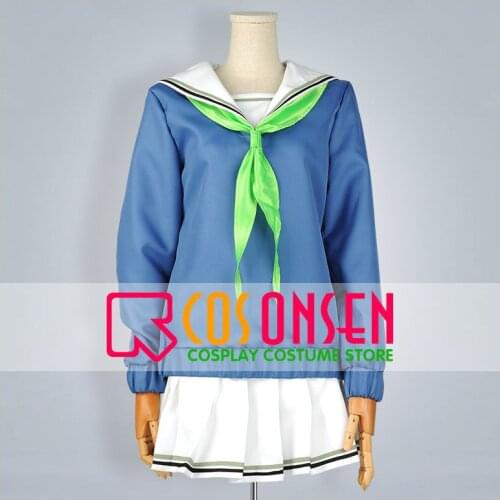 COSPLAYONSEN Kurokos Basketball Seirin High Uniform Riko Aida Cosplay Costume Blue White Color Any Size