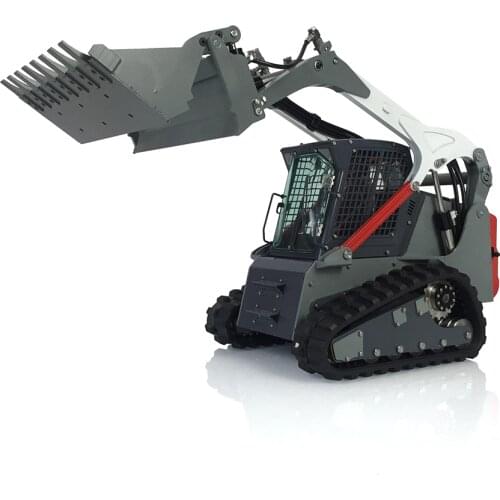 LESU 1/14 RC Loader Hydraulic Aoue-LT5 Metal Tracked Skid-Steer Model W/ Lights THZH1188-SMT4