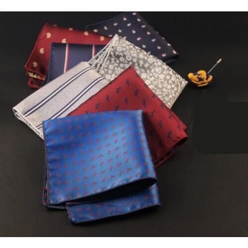 Linbaiway Polyester Pocket Square Handkerchiefs Men Classic Pocket Towel for Wedding Party Suit Accessories Custom Logo