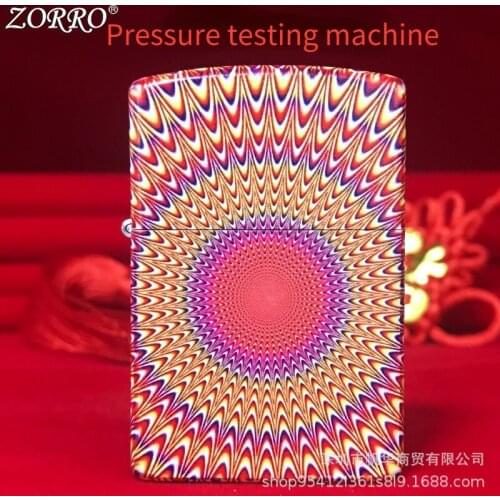 ZORRO Pressure Test Gauge Kerosene Lighter Pure Copper Painted Clamshell Grinding Wheel Personality Creativity