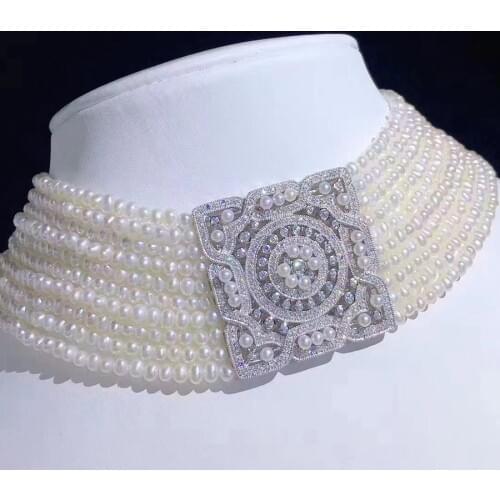 Fashion Popular AAA Cubic Zirconia Chain Necklace ,Torque Brass Base with Gold Plating Womens Accessarioes