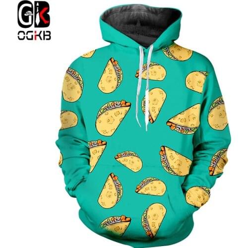 Fashion Green Hoodies Men/women New Funny Print Hamburger 3d Sweatshirts Dumplings Hoodie Unisex Hip Hop Punk Hooded Pullovers