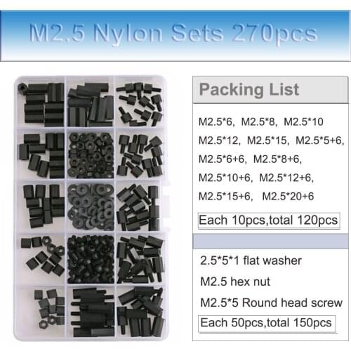 M2M2.5M3M4 Sets Plastic Screw Studs Hexagon Cylinder Single Head Hex Pillar Nylon Support Sticks Isolation Columns Non-magnetic