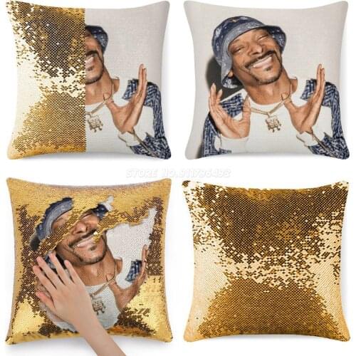 Sequin Pillowcase Throw Pillow Cover for Sofa 40X40cm Mermaid Snop Dog for Children Top Selling for Girlfriend for Boyfriend Fu