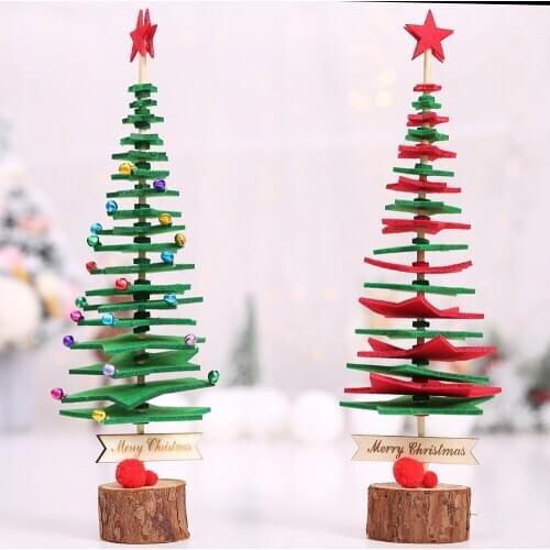 New Christmas DIY non-woven tree Christmas decorations childrens creative gifts desktop decorations