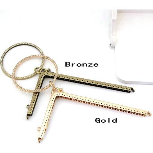 New 18.5cm K207.K208 Right Angle L shape bracelet imitation Diamond - studded Metal purse frame DIY handbag,Coin Purse 2pcs/lot