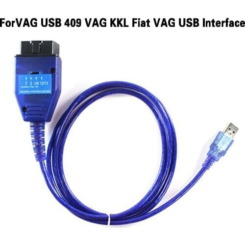 New for VAG USB KKL Interface + for Fiat ECU Scan OBD OBD2 Diagnostic Scanner Cable Cars Engine Airbag Adapter Scan Tool