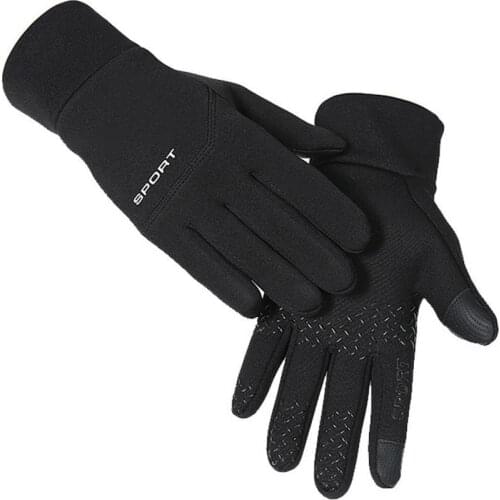 Thermal Winter Sports Gloves Waterproof Anti-slip Black Player Outfield Gloves Sports Field Football Gloves Cycling Grip Y7B1
