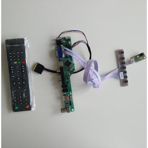 Controller board USB AV Audio RF HDMI DVI VGA LCD Kit TV56 for LTN140AT02 B156XW02 LTN156AT02 1366X768 LED TV screen panel