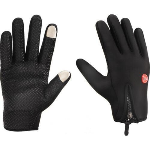 Anti-skid Skiing Gloves Touch Screen gloves Oudoor Thicken winter warm fleece gloves for driving / Riding