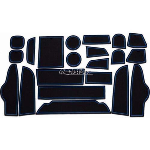 21pcs For BMW F25 X3 2011~14,X4 2013~15 Car Interior Door Slot Rubber Mats Non-Slip Cup Holder Pad