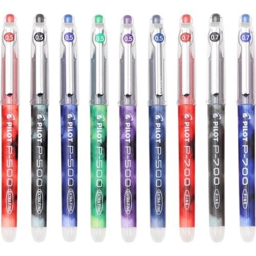 Pilot P500 P700 Gel Ink Pen Extra Fine Ballpoint Pens WaterProof Color Pigment Type Stationery Office School Supplies E6017