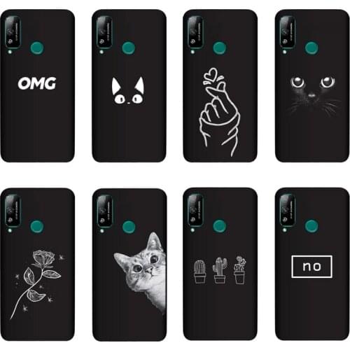 QAQsam Silicone Cover For Huawei Honor Play 4T Case Painting Flower Cat Moon Matte Phone Cases Funda