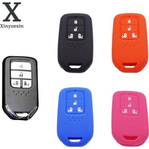 Xinyuexin Smart Remote Silicon Keyless Fob Holder for Honda Elysion MPV Freed Step Wagon STEPWGN Odyssey 4 Buttons Key Cover