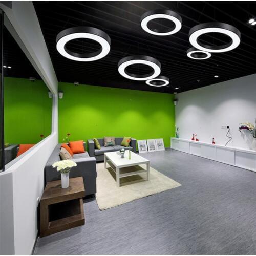 LED ring chandelier personality creative office bar hotel mall clothing store project chandelier