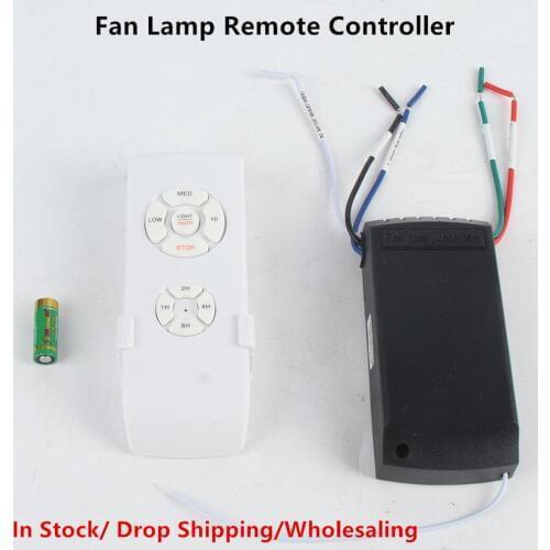 Ceiling Fan Lamp Remote Control Kit 110-240V Timing Wireless Control Switch Adjusted Wind Speed Transmitter Receiver Universal