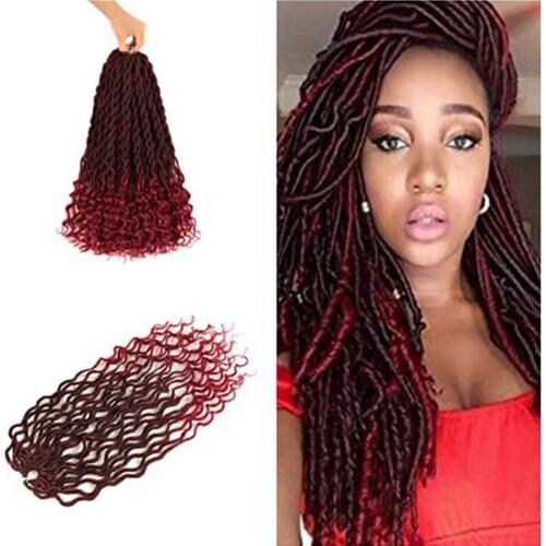Aidaiya Goddess Locs Crochet Hair Extensions Synthetic Twist Braids Hair Locks Crochet braids For Women 24 Strands 18inch Beauty