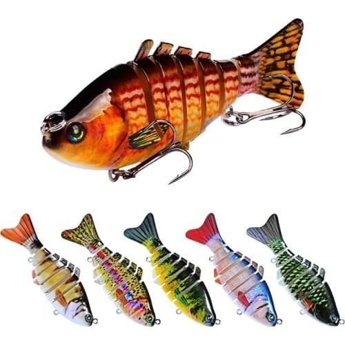 10cm 20g/12g Fishing Lures Wobblers For Pike Crochet Multi-Section Jointed Sinking Artificial Bait Freshwater Isca Crankbait