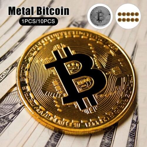1PCS Creative Souvenir Gold Plated Bitcoin Coin Collectible Gift Doge Coin Art Collection Physical Silver Commemorative Coin