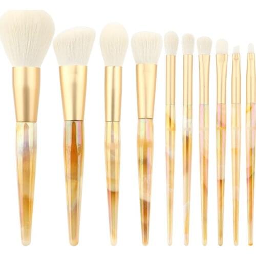 10 PCS Makeup Brush Beauty Tools Eye Shadow Brush Eyebrow Brush Foundation Brush Travel Portable Beauty Tools New 2021