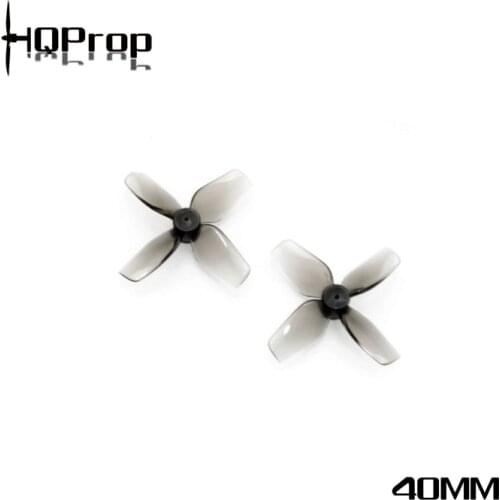 2Pairs HQPROP 40MMX4 40mm 4-Blade 1.6inch PC Propeller 1.5mm Hole for RC FPV Racing Freestyle Tinywhoop Micro Drones