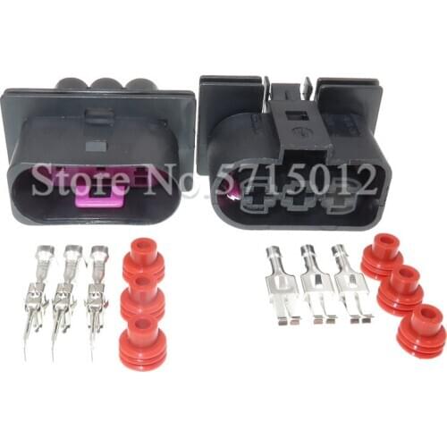 3 Hole 1J0 906 443 1J0 906 233 Female Male Waterproof Electronic Fan Cable Socket Automotive Radiator Plug For VW