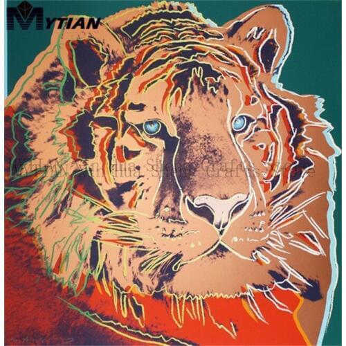 MYTIAN 5D Diamond Painting Andy Worhol Animals Painting"Siberian Tiger"Cross Stitch Kit Needlework Home Decor Diamond Embroidery
