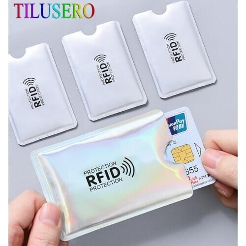 Anti Rfid Card Holder NFC Blocking Reader Lock Id Bank Card Holder Case Protection Metal Credit Card Case Aluminium