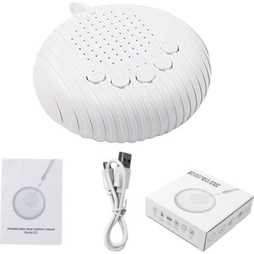 White Noise Machine baby sleep sound machine with 10 nature noise portable USB rechargeable Timed Shutdown for Sleeping & Relax