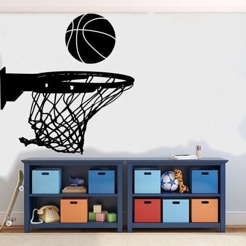 Basketball Quotes Wall Decal Basket Stickers Decals Basketball Wall Stickers for Kids Room teenagers Bedroom Home Decor C957
