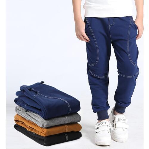Autumn Teenage Boys Pants Cotton Pockets Kids Trousers Sports Pants For Boys Winter 5 6 8 10 12 14 Year Casual Kids Boy Clothes