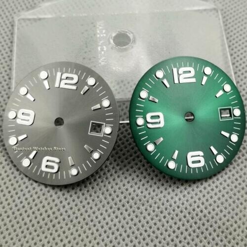 1PCS 31.5mm sterile gray/green watch Dial Fit ETA 2836/2824 DG2813/3804 Miyota 8215 821A 8205 automatic movement