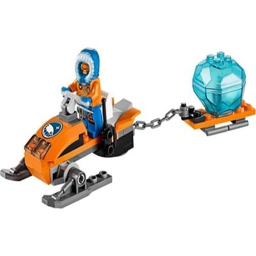 10437 City Series Arctic Snowmobile 60032 Childrens Building Block Toy Gifts