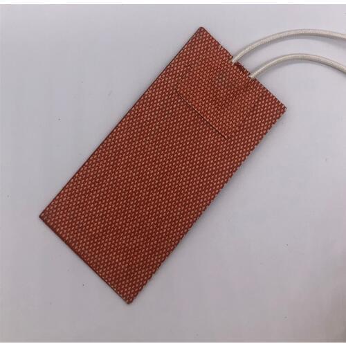 Flexible Waterproof Silicone Heater Bed Pad For 3D Printer Heat Bed Electric Pads Red 80x100mm 12V DC 20W