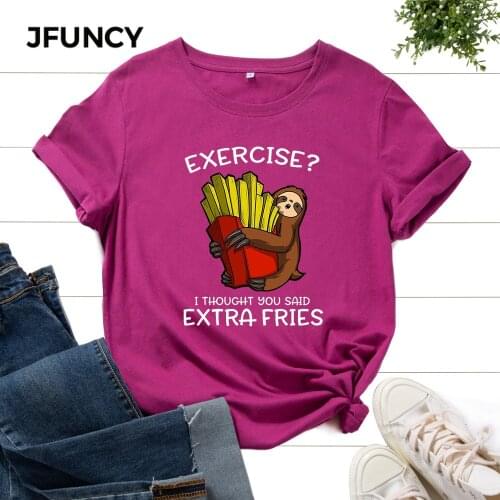 JFUNCY Plus Size Summer Women Tops Oversized Woman Tshirts Cartoon Print Female Tee Shirts Short Sleeve Casual Loose Clothes