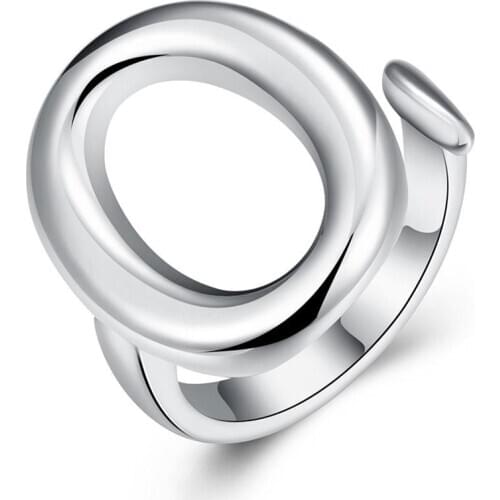 The New 925 Sterling Silver Ring Open O-Shaped Round Ring With Adjustable Size Can Be Used For Ladies' Wedding Banquets