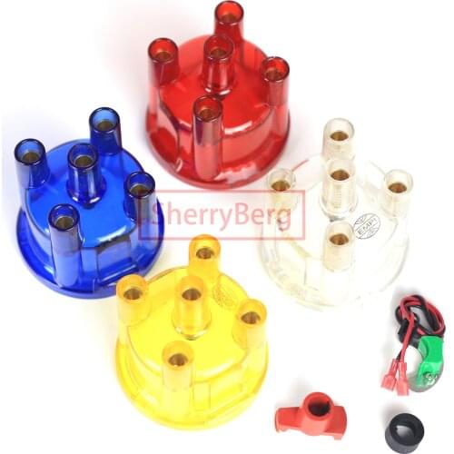 SherryBerg DISTRIBUTOR CAP for EMPI Red/Blue/White/Yellow + Rotor +009 Electrical IGNITION KIT to Fit for Most Bosch 4 cylinder