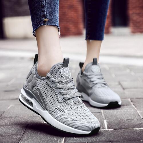 Summer Air Cushion Air Shoes Sport Women Sneakers Air Breathable Running Shoes Men Sports Shoes for Women Gray Tennis Gym E-239