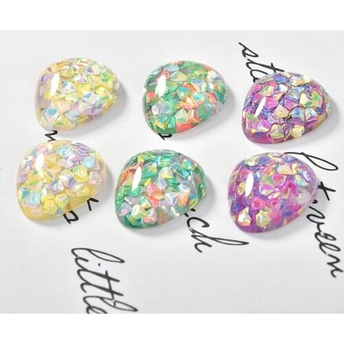 Summer style 50pcs/lot color sequins decoration geometry irregular shape resin flatback beads diy jewelry earring accessory