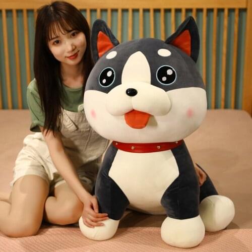 1pc 55CM Cute Husky Plush Toy Soft Stuffed Cartoon Dog Doll Home Decor Sleeping Pillow Birthday Xmas Gift For Children Boys