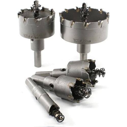 16/18/22/25/30/35/40mm 5 sets Carbide Tip Drill Bit Hole Saw Drill Bit Hole Saw Cutter For Stainless Steel Metal Alloy Drilling