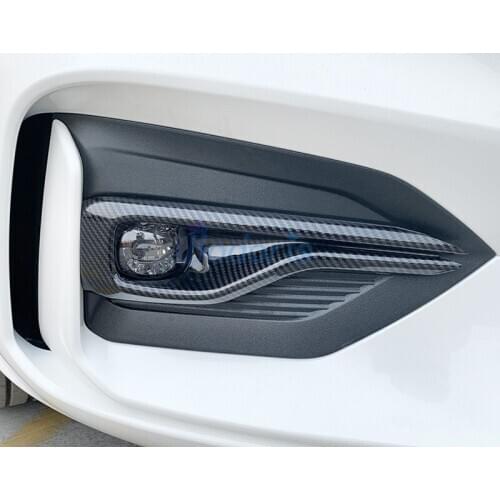 Carbon Fiber Look Front Fog Lamp Cover Foglight Moulding Trim Car Styling For Ford Focus 2019 2020 Sedan Hatchback Accessories