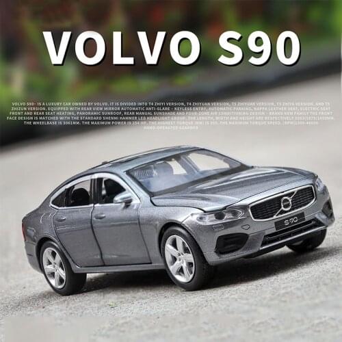 New Christmas Toys Diecast 1:32 Scale Volvo S90 Alloy Car Model Simulation Metal Vehicles Children Birthday Gifts Boy Collection