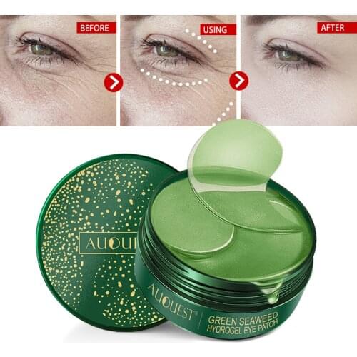 60pcs Eye Patches Mask Hyaluronic Seaweed Moisturizing Dark Circles Eye Bags Remove Anti Wrinkle Beauty Eye Skin Care