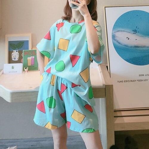 Pijama Womens Pajamas for Woman Summer Sleepwear Suits with Shorts Pajama Set Home Clothes Pyjamas 2021