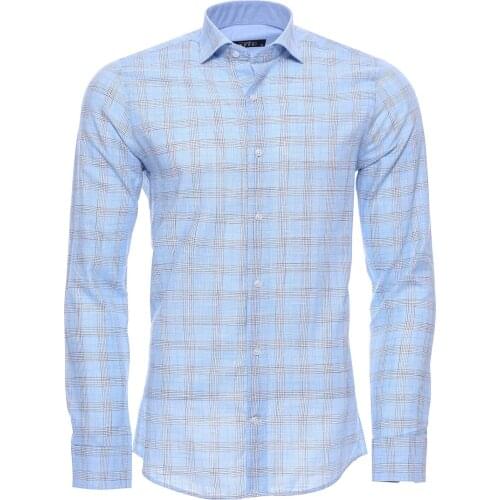 Checked Light Blue Shirt Wessi