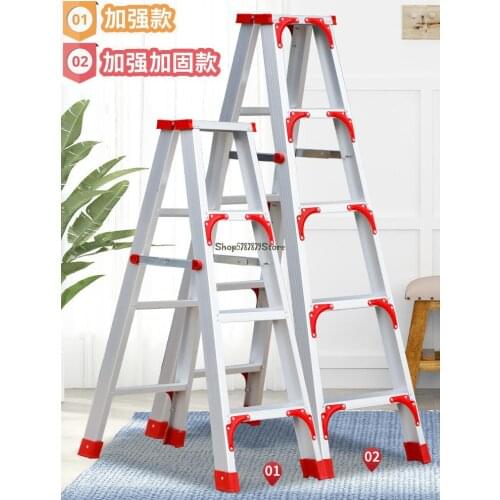 Ladder Household Folding Telescopic Aluminum Alloy Herringbone Ladder Thickened Engineering Ladder Indoor Climbing Multifunction