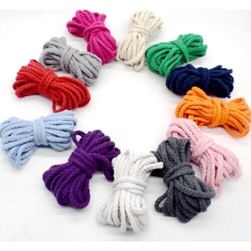 5mm Twisted Rope Eco-Friendly 100% Cotton Cord High Tenacity Thread DIY Craft Woven String Home Textile Craft Home Decoration