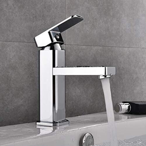 RUYAGE Basin mixer Commercial Modern Bathroom Faucets Single Handle Chrome, Single Hole Washbasin Faucet Simple Installation